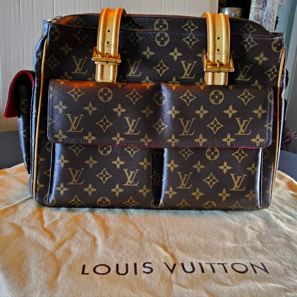 Louis Vuitton Vintage Multipli Cite Monogram Shoulder Bag with Vachetta Leather